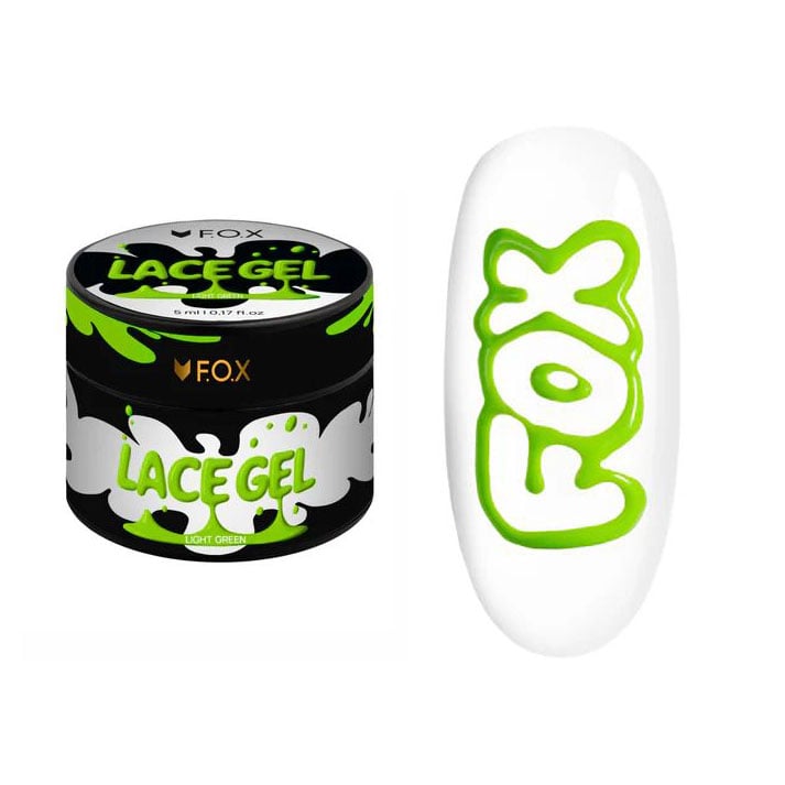 Гель-фарба для нігтів F.O.X Lace Gel, Light Green, 5 мл