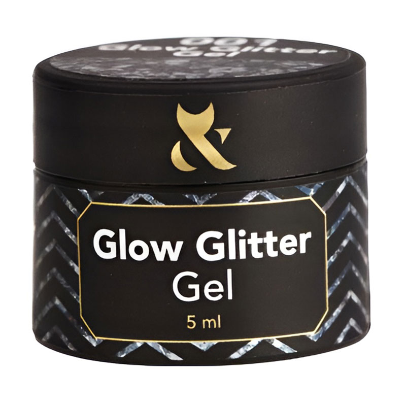 Глітер для дизайну нігтів F.O.X Glow Glitter Gel 001, 5 мл