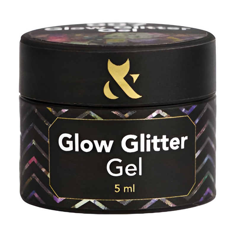 Глітер для дизайну нігтів F.O.X Glow Glitter Gel 007, 5 мл